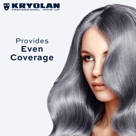 Kryolan Temporary Hair Color Spray- D19 Grey 150ml | Professional Quality & Washable | Colored Hair Spray for Professionals | Made In Germany