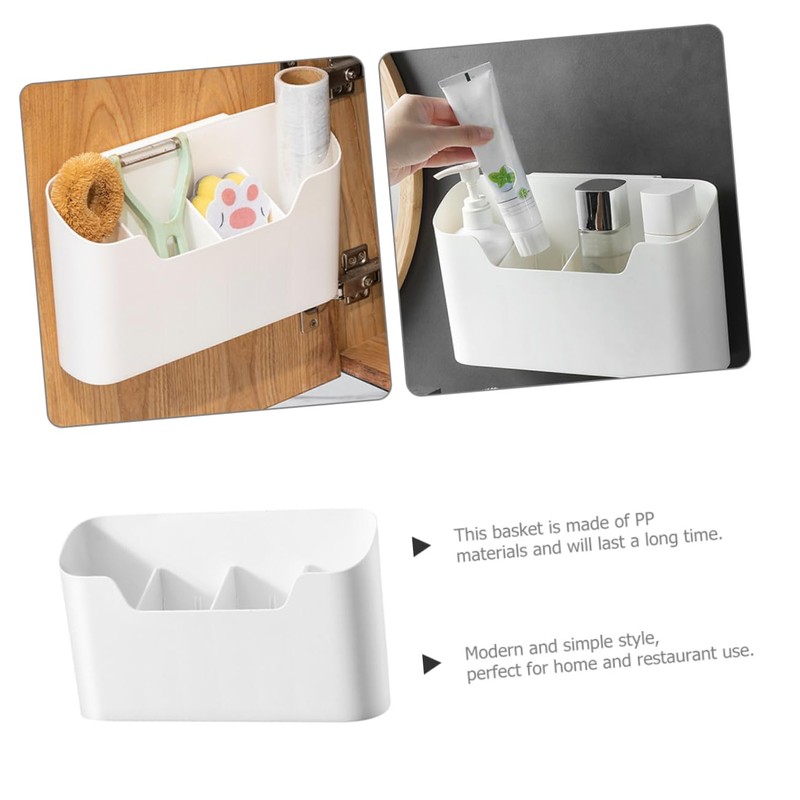 OHPHCALL 1Set Hanging Storage Basket Wall Mounted Organizer Box for