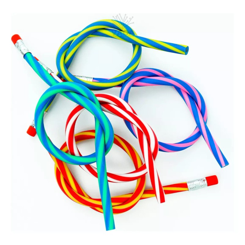 Set Wanau Lápiz Flexible Retorcido Con Goma Set 10 Piezas