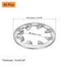 QUARKZMAN Pack of 40 Inner Tooth Star Discs, 1/4 Inch
