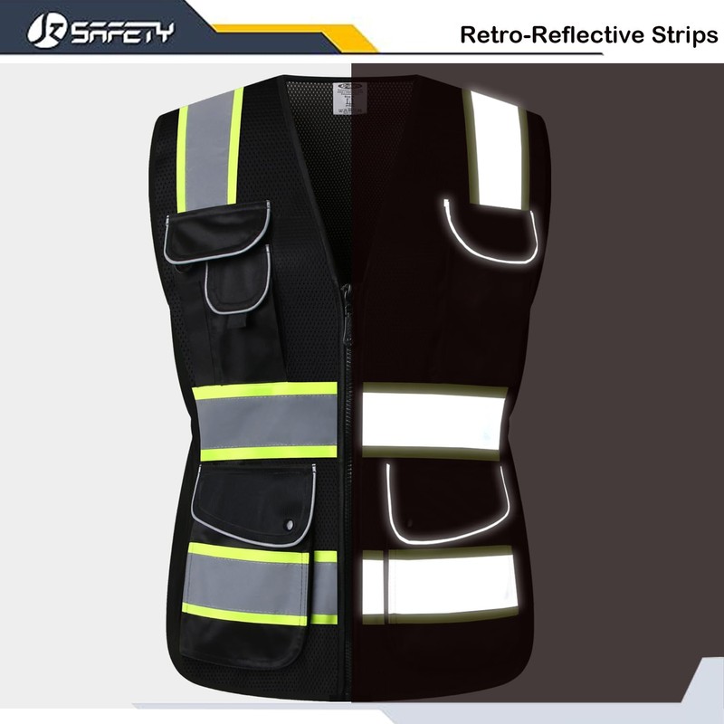 JKSafety 9 Pockets Women Hi-Vis Reflective Safety Vest | Mesh