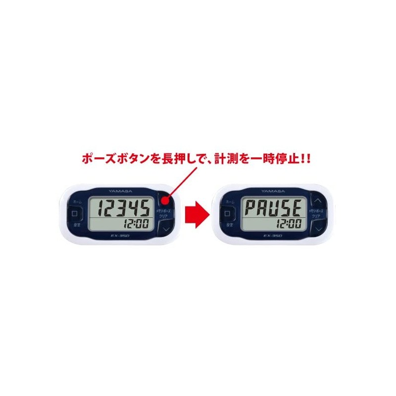 YAMASA EX-350N Pedometer, Pocket Manpo, Easy Kumapo, Navy