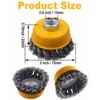 3 Inch Coarse Twisted Knotted Wire Wheel Brush for Angle