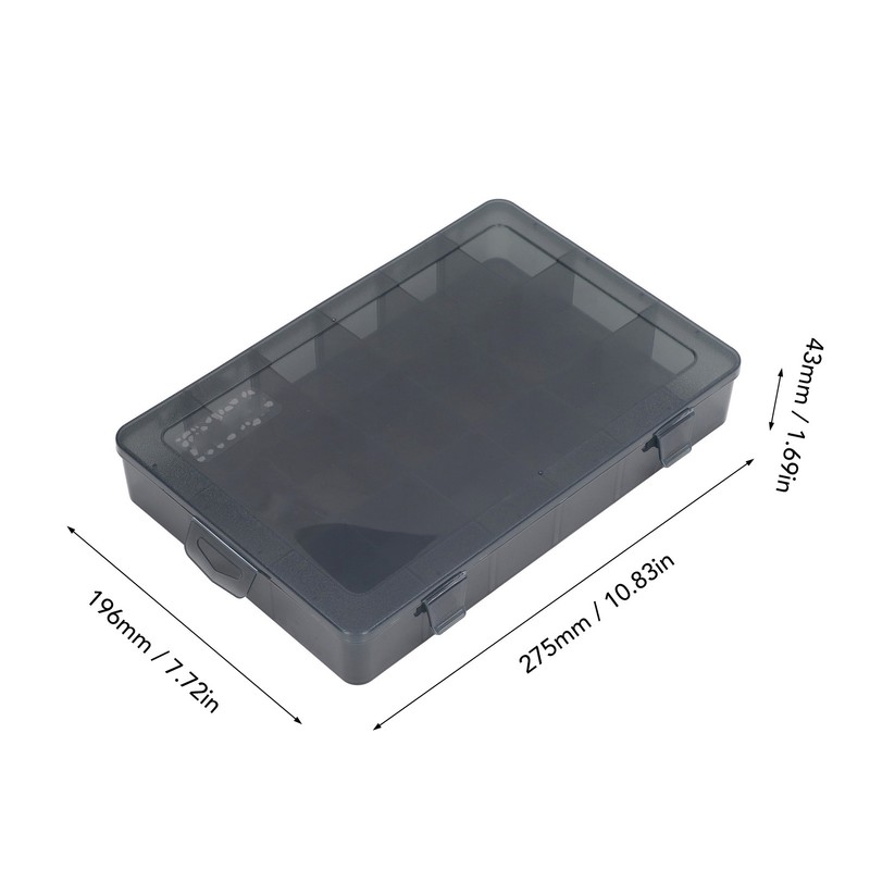 Multi Compartment Parts Box Removable Divider Transparent Plastic 18 Grids