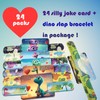 MoimTech 24 Dinosaur Silly Jokes Valentines Slap Bracelets for Kids