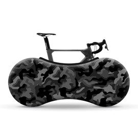 Velo Sock Bicycle Indoor Cover for Storage and Transportation, Stretchy Dirt Proof Fabric, Bike Travel Protection Cover – Camo (Black)