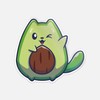 Cute Avocado Cat Cartoon Animal Car Bumper Vinyl Sticker Decal