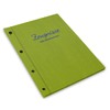 Handmade Certificate Folder with Your Own Name in Green Linen