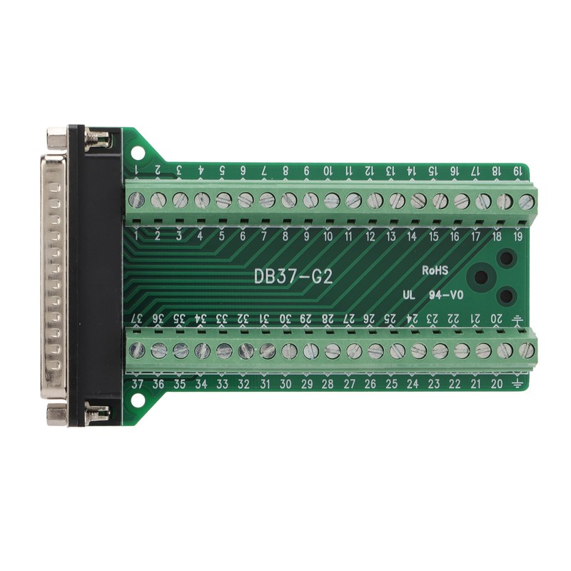 DB37 Breakout Connector Terminal Board Straight PCB Insulated Anti Interference