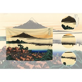 YONGFOTO 100x70cm Ukiyo-e Tapestry Mount Fuji 36 Views Room Wall Hanging Isawa in Kai Province at Dawn Landscape Wall Art Japanese Traditional Painting Toyo Style Tapestries