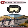 HOPESPANNER Motorcycle Riding Goggles TPU Cycling Sunglasses Yellow Lens Black