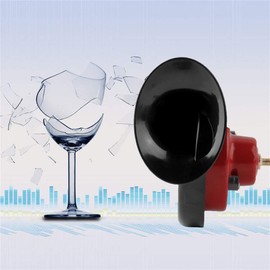 120 dB Motorcycle Car Horn Train Loud Pack of 2 Electric Snail Horn Waterproof 12 V 78 mm 35 W 8Ω for Truck Car Motorcycle Boat (Black Red)