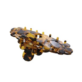 VINGTAINE H7692-BR- Hair Claw Flower Large Size Hair Clip Hair Accessory Adult Casual Simple Gift Present Female
