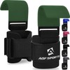 AQF Weight Lifting Hooks Straps, Non-Slip Rubber Coating Grips 8mm