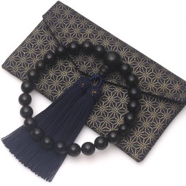 Tsuun Prayer Beads for Men, Banded Ebony, Funeral, Funeral, Vigorous Work, Simple Prayer Bag Included, Suitable for All Sect