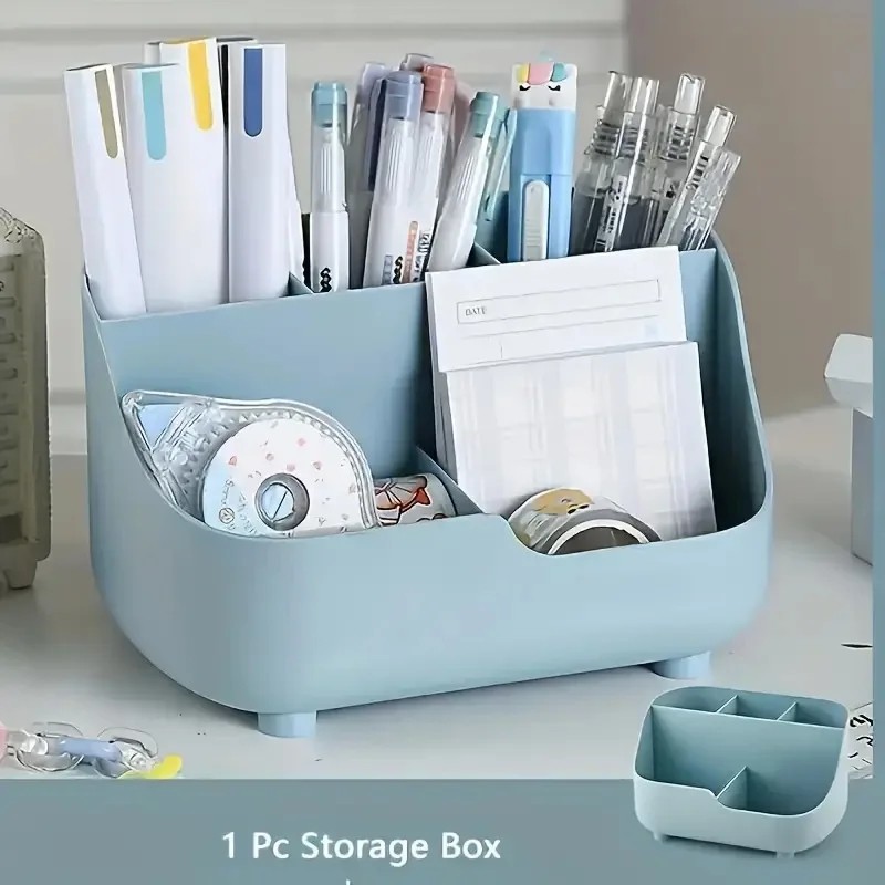 5-Section Office Desk Organizer for Stationery - Large Capacity Desktop