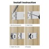 Mechanical Password Combination Rotary Hasp Latch Locks, Keyless Door Security