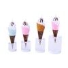 Mcredy Ice Cream Holder,0.98x0.98x0.98 Inch Stand Clear Acrylic Cone Display