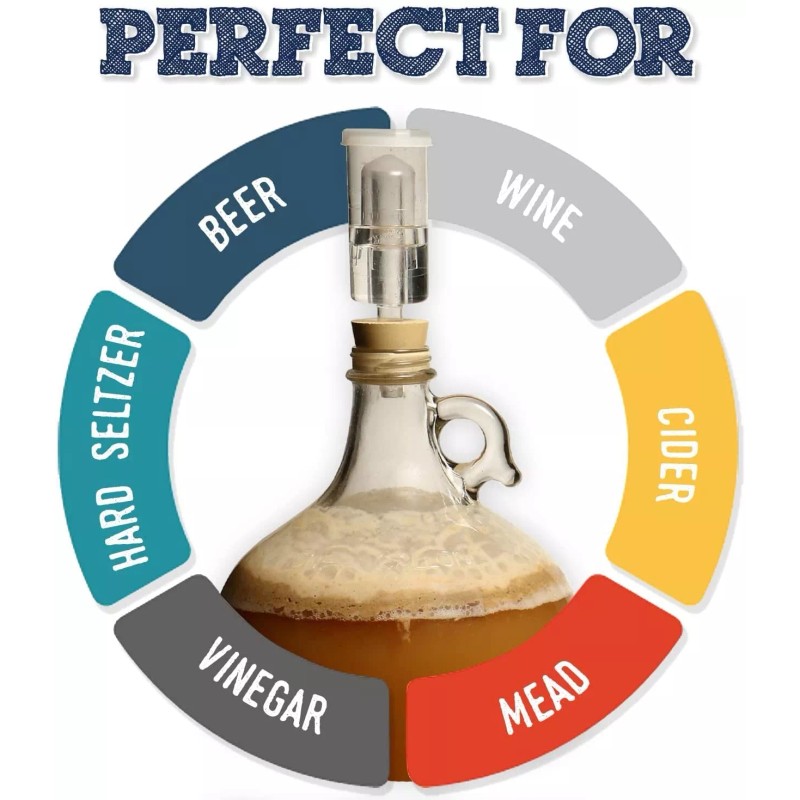 Fermentaholics Drilled Rubber Stopper #7 - 4 Pack - Carboy