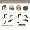 amymark AdjustableHooks Pool Poles Hanger, Fence Hooks Hang Pool Accessories/Skimmers/Leaf