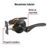Hermex Basic CEMA-6BB, Cerradura manija "Milán" para baño color negro