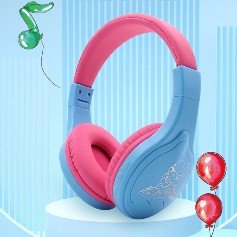 Bluetooth Kids Headphone Stereo Noise Reduction RGB Light Foldable Children