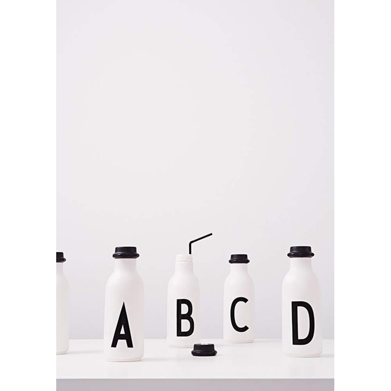 Design Letters Personal Water Bottle White (B) | BPA Free