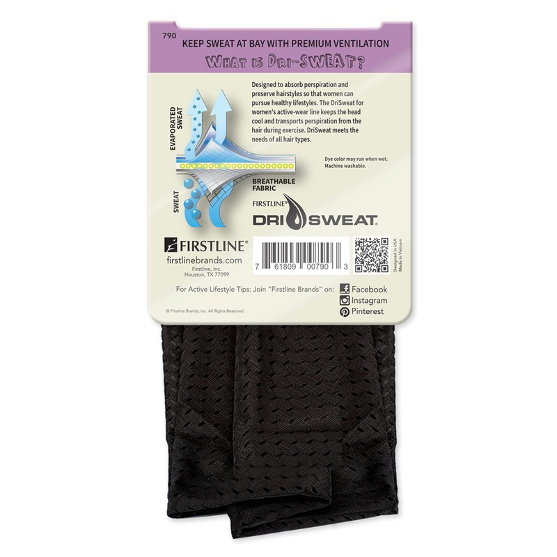 Dri Sweat Flex Active Wear Mesh Bandana , Black, 0.2