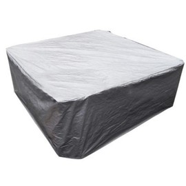FLR 79”L x 79”D x 33”H Hot Tub Cover Outdoor SPA Covers Swimming Pool Waterproof Dust Proof Cover (Silver, 86x86x35 inch)