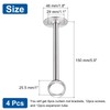 sourcing map 4 Pcs Curtain Rod Brackets 25mm(1"） Stainless Steel