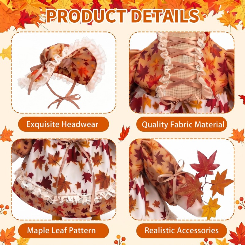 Fall Porch Goose Outfits Fits 23" Garden Yard Patio Goose