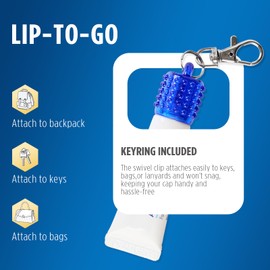 Keychain Lip Balm Holder Cap for Aquaphor - Replacement Cap with Stopper, Lip Gloss Keychain, Convenient Keyring Accessory for Women & Moms, Prevent Loss(Compatible with Aquaphor Healing 0.35oz/10g)