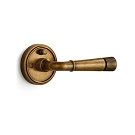 SORWDUERM 1 Pack Antique Brass Door Lever Interior Privacy Door Handle with Lock for Bedroom and Bathroom,Zinc Alloy