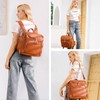 Leather Diaper Bag Backpack with Changing Pad - Multi-Function Large