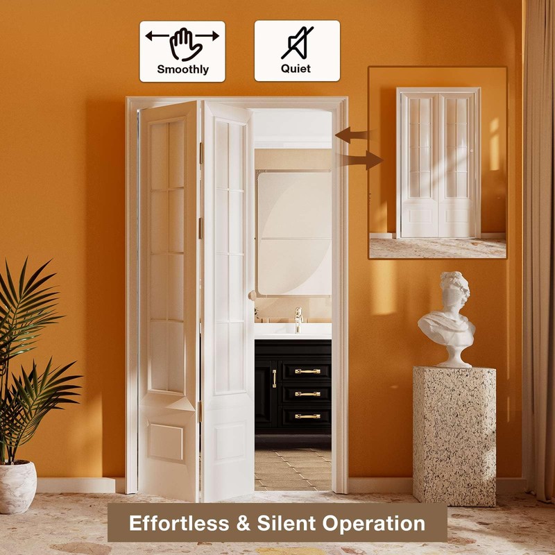 Bifold Door Hardware Kit, 36-Inch Bi-fold Closet Door Track Kit
