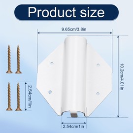 PEUTIER Side Mount Flag Pole Holder, Outside House Flag Pole Bracket Set with Screws Premium Side Mount Flag Pole Bracket for House Porch Wall Yard