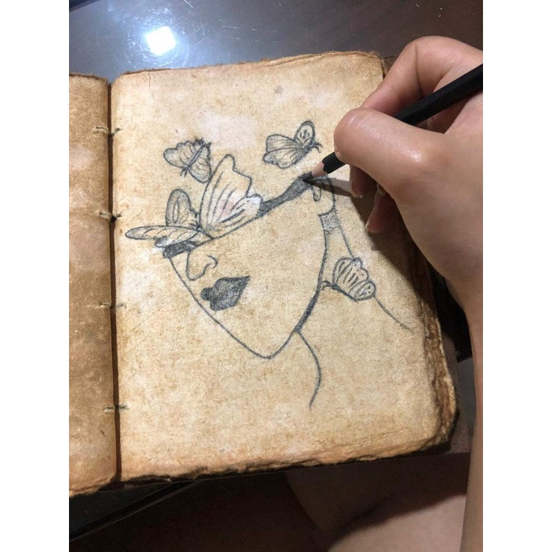 ALCRAFT Leather Journal Vintage Leather Bound Journal Handmade Antique Cover
