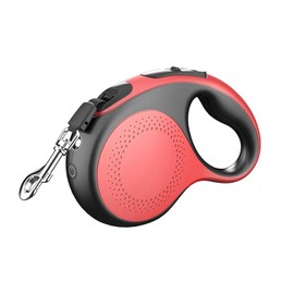 26/16FT Retractable Dogs Leash with Rechargeable LED Light for Night Walks, Heavy Duty, Portable Pet Walking Leash for Small/Medium/Large Dog (red, 26ft)