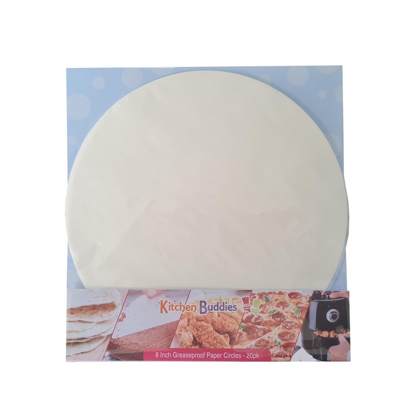 Kitchen Buddies Greaseproof Baking Parchment Circles - 6, 7, 8,
