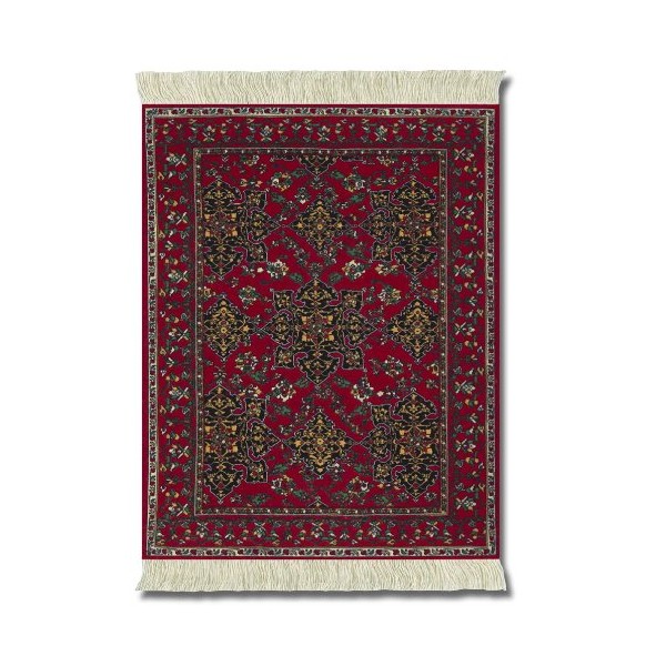 Lextra (Star Ushak), Mouserug, Red/Black/Green/Yellow/Light Blue, 10.25 x 7.125 Inches,