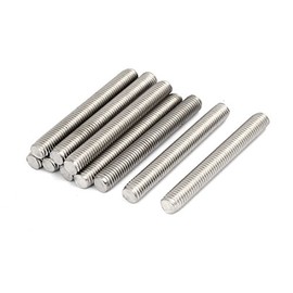 Sourcingmap M10 x 80mm 304 Stainless Steel Fully Threaded Rods Bar Studs Silver Tone 10 Pcs