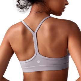 BAYDI Clouduxi Y Back Sports Bras for Women-Padded Racerback Low Impact Spaghetti Thin Strap Workout Yoga Bra