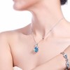 Treasure Bay Elegant CZ Crystal Teardrop Pendant Necklace for Women