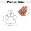 sourcing map 24Pcs Alloy Open Bezel Pendants, Paw Open Back