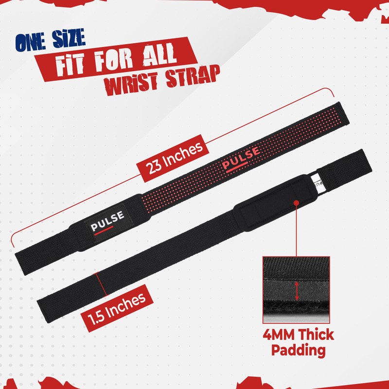 Weight Lifting Straps with Non-Slip Silicon Grip - 21 Inch,