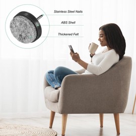 M METERXITY 24-Pack Furniture Felt Pads Nail-on, 0.94" (24mm) Heavy Thickening Felt Round Pad for Chair/Table, Hardwood Floor Protector [Black]