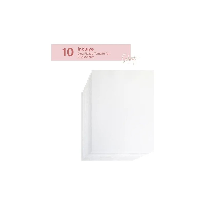 Cartulina Texturizada Blanca 21 X 29.7cm A4 10 Hojas