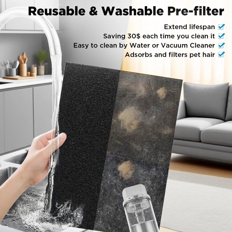 MOOKA Air Purifiers for Home Large Room 2200Sq.Ft w/ Washable