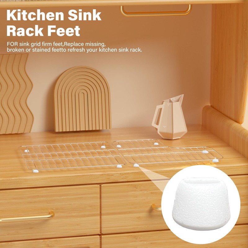 24P Sink Rack Feet for Kohler 84544-0 Kitchen Sink Rack,