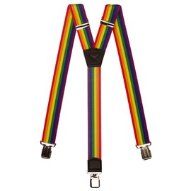 Olata Adjustable Unisex Braces Colourful with Clips/Rainbow Braces, Y-shape